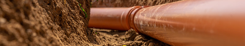 pipes running in a ditch