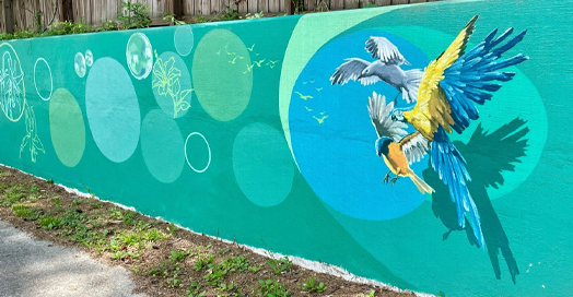 examples of streetside murals - six